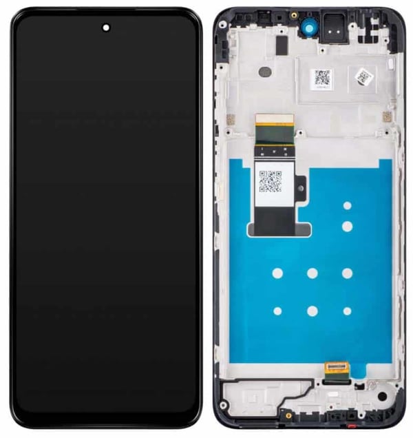 Motorola Moto G13 XT2331 original LCD-skærm og touchskærm renoveret sort ramme