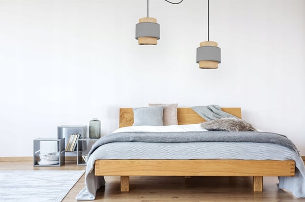 Hængende lampe, loftslysekrone, lampeskærm, boho juta