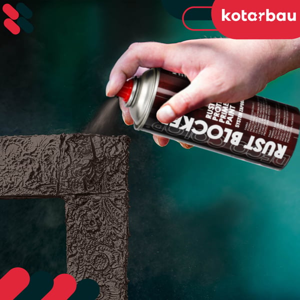 Rustsplejt til metalstakitter og porte beskyttende brun RAL 8017 400 ml