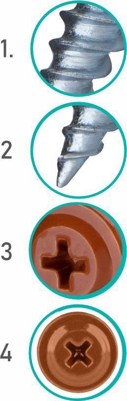 GM-S monteringsforbindelser 4,2x19mm RAL 8004