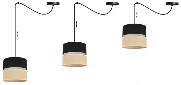 Lofthængende lampe, lampeskærm 20 cm, sort edderkop