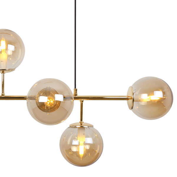 SIENA GULD LOFTLAMPE 6PLN HONEY E14 LANGE ARME