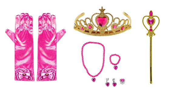 Barbie Pink Prinsessa Karnevaaliasusetti Kultaisella Kruunulla