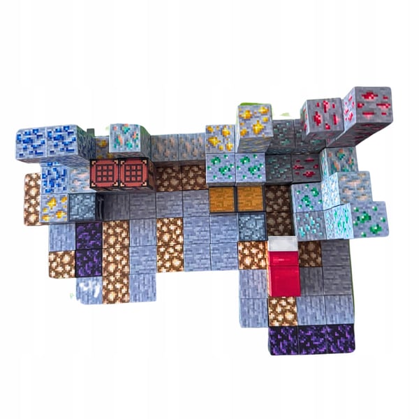 Minecraft magnetiske blokkuber stærk magnet 128 stykker og 3 personer