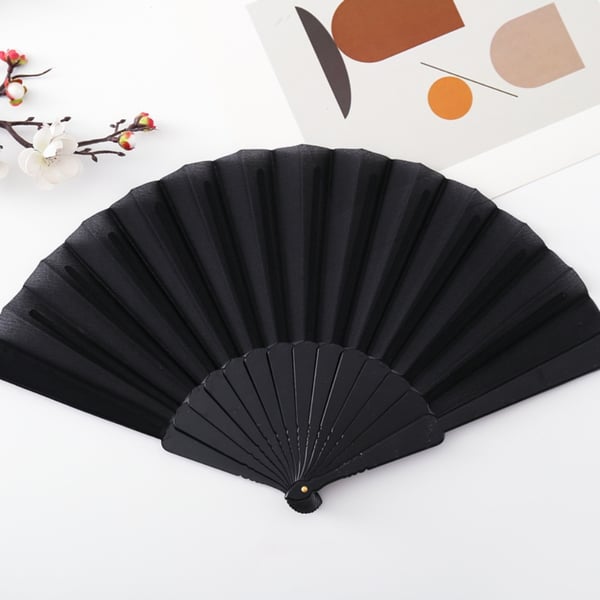 Spansk vifte sort foldbar dans japansk stor flamenco gave