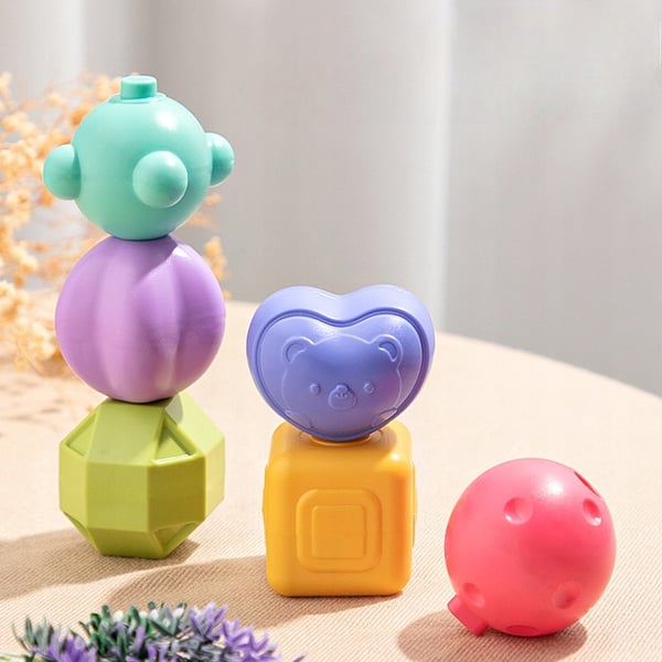 Montessori Sensor Cube, Elastinen Monitoimipyyhekumi, 7-in-1