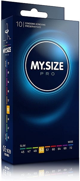 MY.SIZE PRO 53mm kondomer 10st perfekt passform vegansk smord