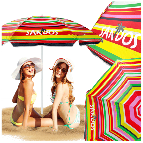 Strandparasoll - ränder