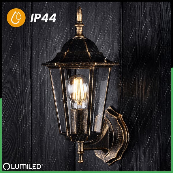Puutarhaseinävalaisin E27 Ulkojulkisivulyhty Ylöspäin Patina BELLIS LUMILED