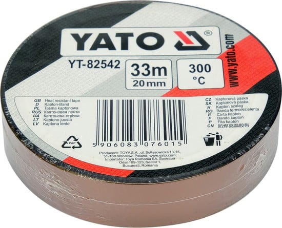 KAPTON TAPE 20MM HØJ TEMPERATURBESTANDIG - YT-82542