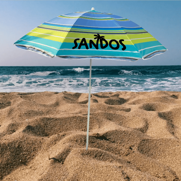Strandparasoll - ränder