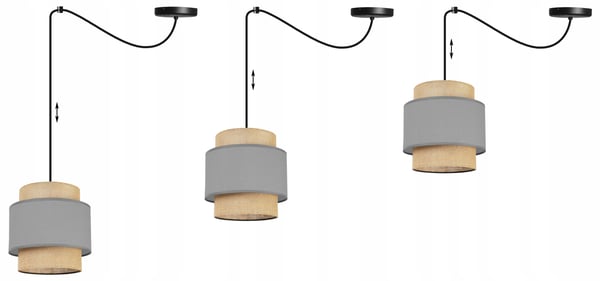 Hængende lampe, loftslysekrone, lampeskærm, boho juta