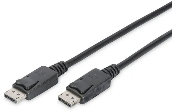 DisplayPort-kaapeli, jossa salvat, 4K 60Hz UHD, tyyppi DP/DP M/M, musta, 2m
