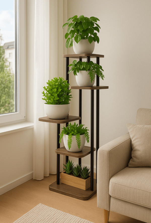 Blomrädd metallständ stående växthydlla 106 cm