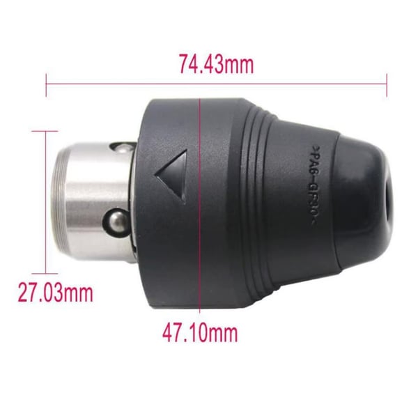 SDS-Plus QuickHold Pro 74 - Selvlåsende borepatron til borehamre | 30 mm | Bosch GBH 2-26 DFR / 4-32 DFR | SDS og SDS-plus | Premium-udskiftning