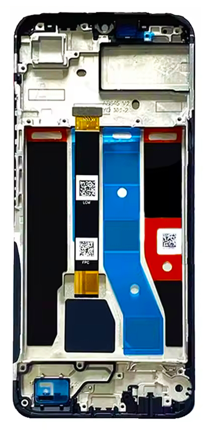Original LCD-display touchskærm til Realme C51 RMX3830 med ramme