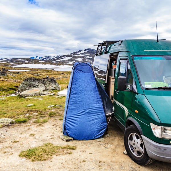Omklädningsbås NILS CAMP NC1706 blå omklädningsbås
