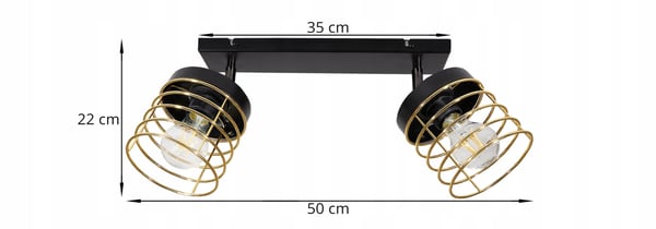 Lofthængende lampe med gylden LED-loftlampe