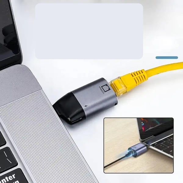 USB-C 3.1 -adapteri RJ45:een Gigabit Ethernet 1000 Mbps LAN