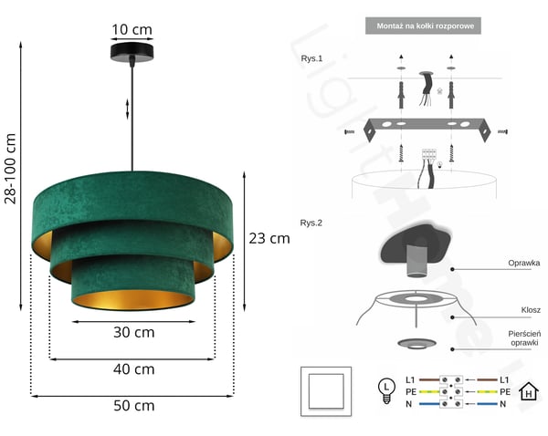 HÆNGENDE LAMPE LOFTSKRONE GYLDEN FLØJLSSKÆRM