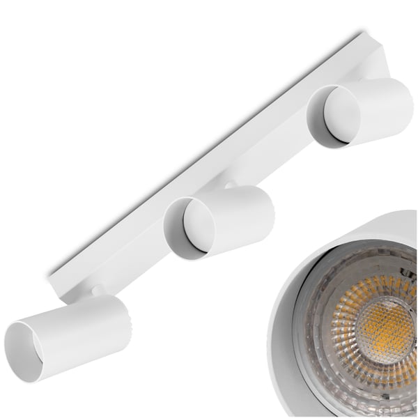 Kattovalaisin SPOT TUBA heijastin valaisinrunko halogeeni 3x GU10 TABULA LUMILED