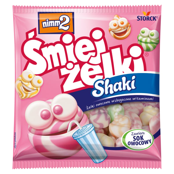 nimm2 Śmiejżelki Shaki Vitamiineilla rikastetut hedelmähyytelöt 90 g