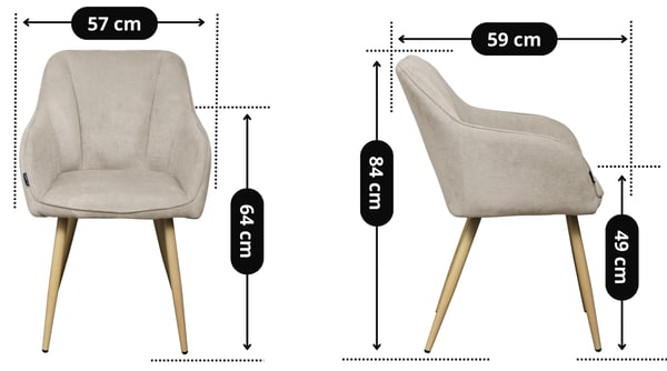 Elmo verhoiltu tuoli, beige kangas