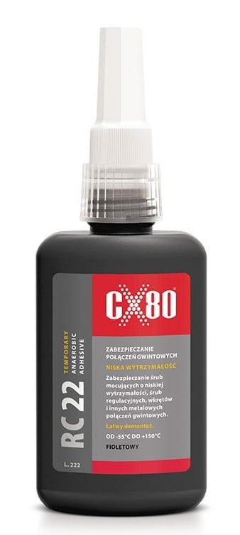 RC22 ANAEROB LIM 10 ML LILLA, LAV STYRKE GEVINDLÅSNING - CX-114 RC22 ANAEROB LIM 10 ML LILLA, LAV STYRKE GEVINDLÅSNING - CX-114