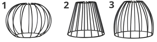 Taklampa med olika skärmar Loft Retro E27