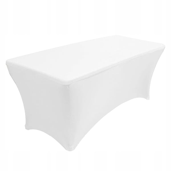 Dukdæksel til banquettbord hvidt elastisk 180x76 cm
