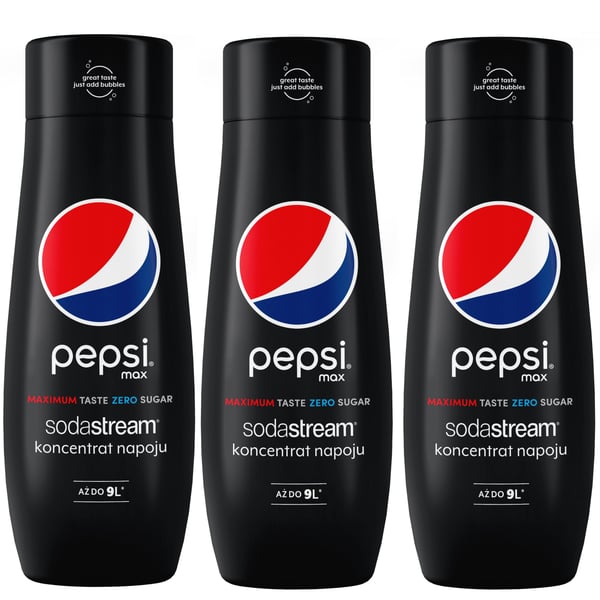 Set med 3 SodaStream-koncentrat 3x Pepsi Max