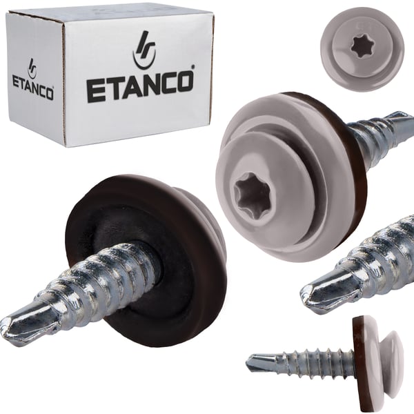 Landmandsskruer GTF02P Panhoved 4,8x20mm RAL 9007