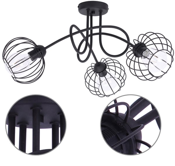Moderne metalpendellampe Loft Edison E27