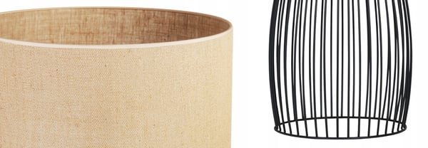 SOVEVÆRELSESBORDLAMPE I JUTE-RØR