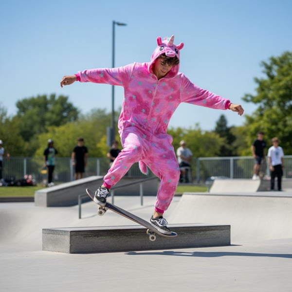 Varmt heldragt til kvinder, mænd, pegasus, kigurumi, lyserødt træningsdragt, størrelse L