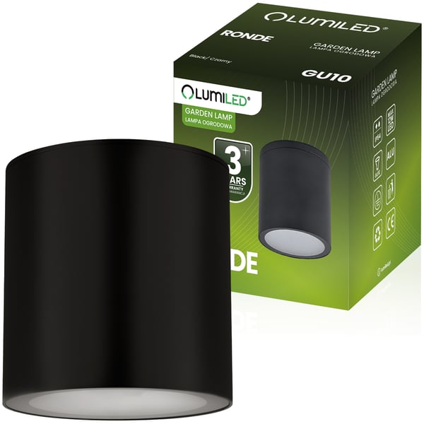 Väggmontering rörlampa trädgård utomhus GU10 LED IP54 rund 95mm RONDE LUMILED Väggmontering rörlampa trädgård utomhus GU10 LED IP54 rund 95mm RONDE LUMILED