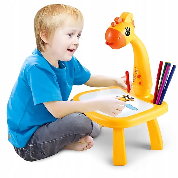 Projektor ritbord med tulpennor giraff