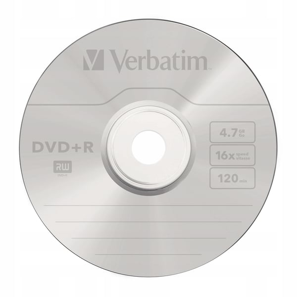 DVD+R Verbatim 16x 4,7 GB Matt Silver (Cake 50)