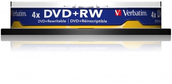 DVD+RW Verbatim 4x 4,7 GB Mat Sølv (kage 10)