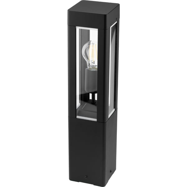 Udendørs havelampe aluminium sort E27 IP44 armatur POST 50cm TILIA LUMILED
