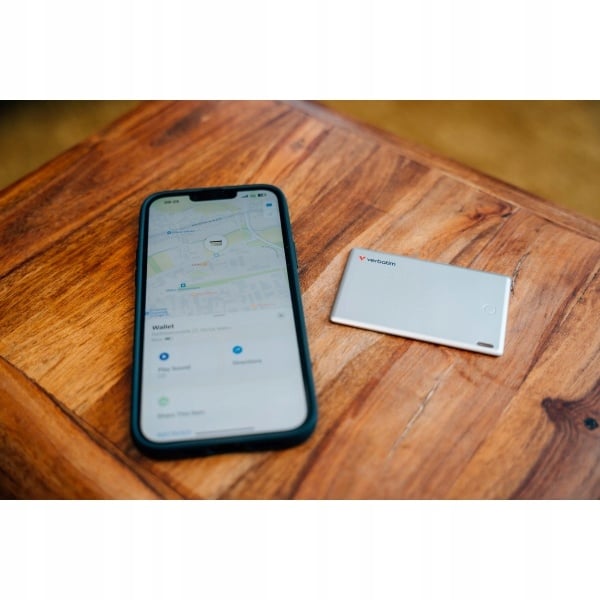 Verbatim My Finder-kort myfcr-01S Bluetooth NFC-lokaliseringsverktyg för Apple silverfärgad