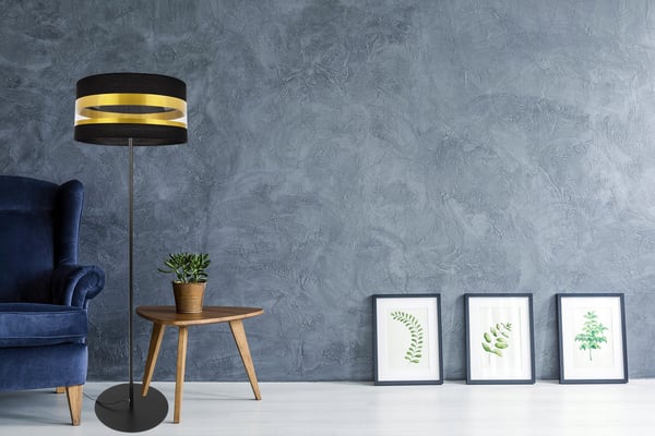 Lattiavalaisin, kultainen varjostin, elegantit värit
