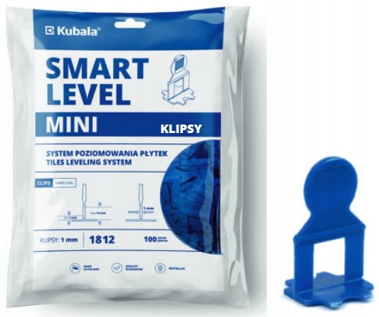 Kubala Klips Smart nivå mini 1 mm 100 st
