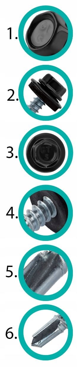 Selvskærende skruer GT5 Z14 5,5x19mm RAL 9005
