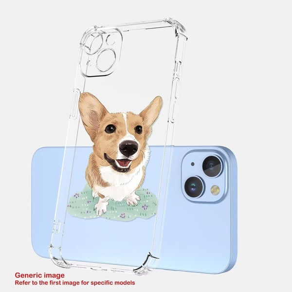 Silikone cover til Samsung Galaxy A04 gennemsigtigt cover med en Corgi hund