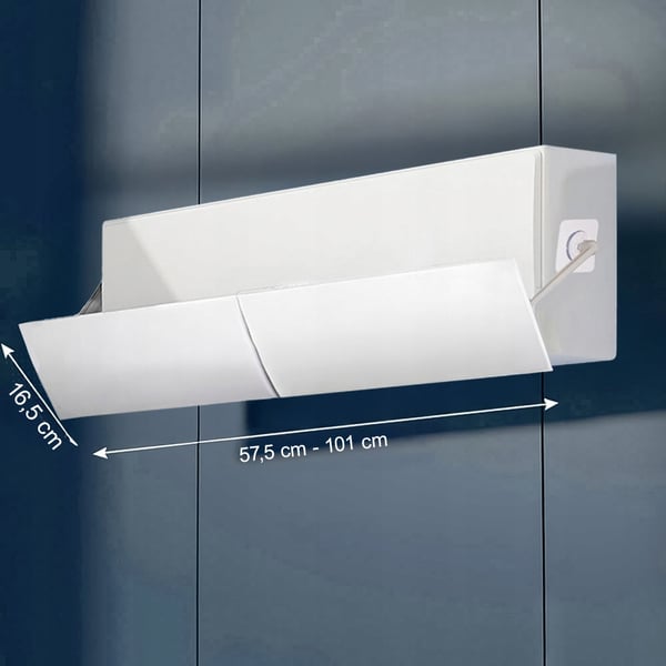 Luftkonditioneringsdeflektor hvid 57,5x16,5cm