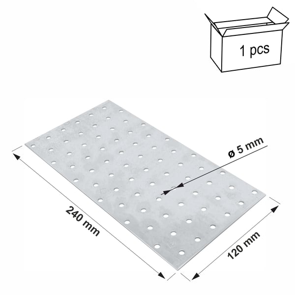 Perforerad platta PP19 120x240x2,0 mm