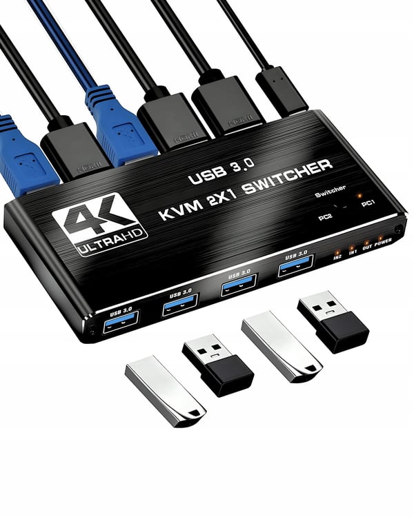 KVM-SWITCH HDMI 2.0 4xUSB 3.0-SWITCH 4K/60HZ 2 COMPUTERE - 1 SKÆRM KVM-SWITCH HDMI 2.0 4xUSB 3.0-SWITCH 4K/60HZ 2 COMPUTERE - 1 SKÆRM