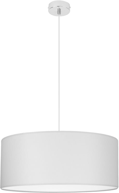 Elegant hængelampe hvid i midten 50 cm skærm