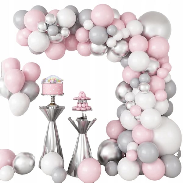 Ballongirlande 97 dele til fest, fødselsdag, dåb, latexballoner